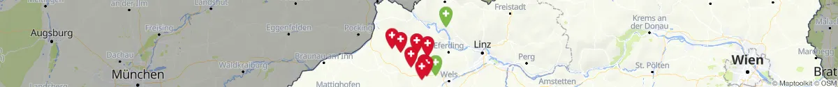 Kartenansicht für Apotheken-Notdienste in der Nähe von Peuerbach (Grieskirchen, Oberösterreich)